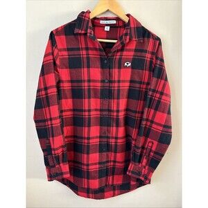 Port Authority Women’s Buffalo Plaid Shirt Size M Buffalo Logo Flannel Top